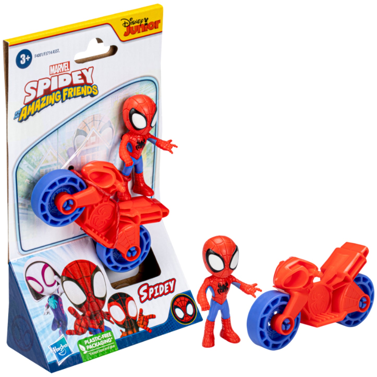 MARVEL SPIDERMAN MOTO Y FIGURA SURTIDO