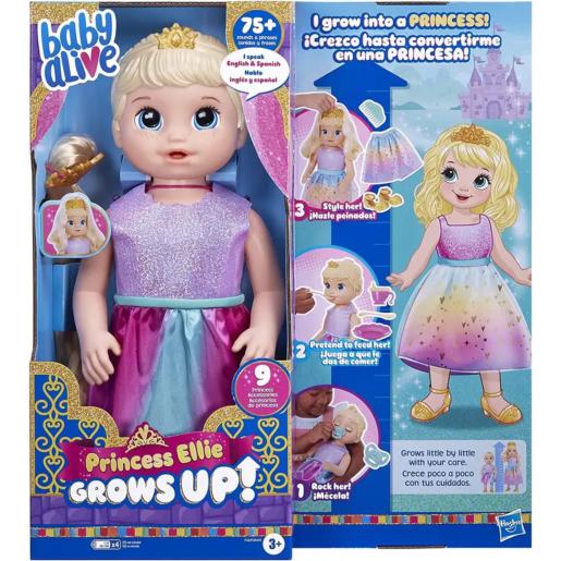 BABY ALIVE LA PRINCESA ELLIE CRECE