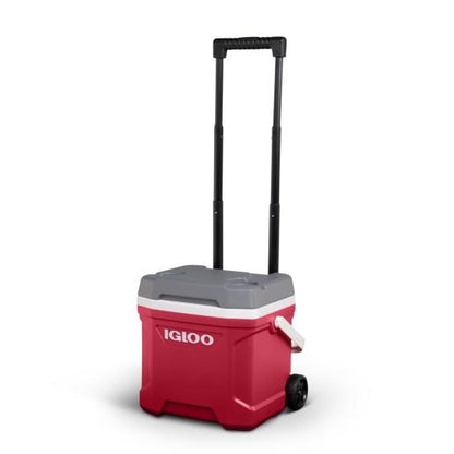 16QT INSULATED COOLER WITH RED WHEELS