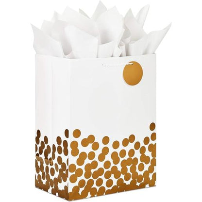 NAV. GIFT BAG WHITE/GOLD 26X32X27