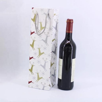 NAV. WHITE GIFT BAG FOR WINE 26X32X10