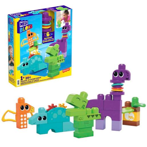 MEGABLOCKS NIÑOS SQUEAK N CHOMP DINOS