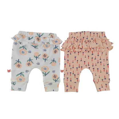 SET DE 2 PANTALONES PARA BEBE ROSADOS