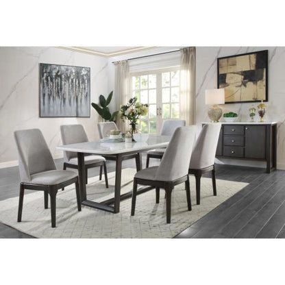 MADAN MARBLE DINING ROOM SET 6P