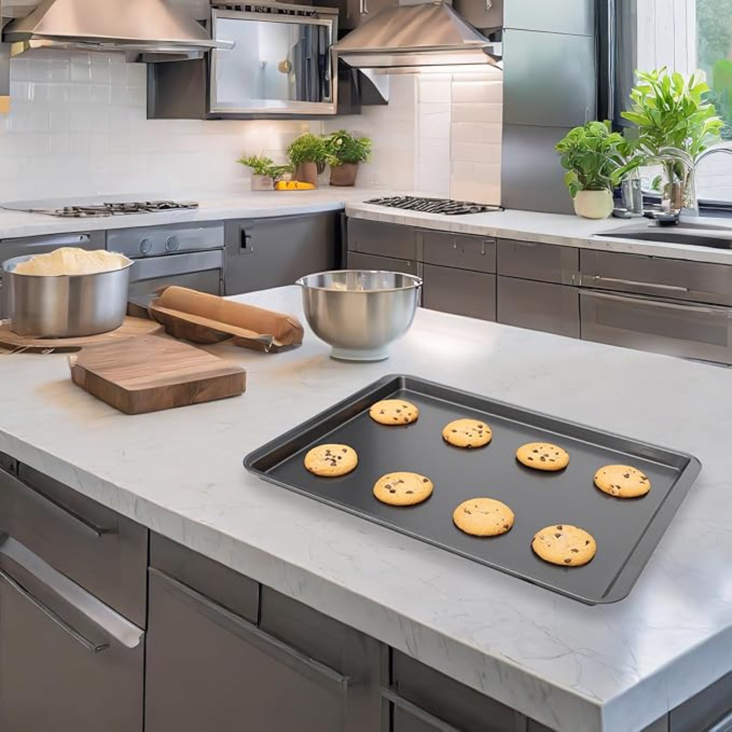 Bandeja para Hornear Home Basics 15x21" Acero Antiadherente | Apta Lavavajillas | Modelo BW37263