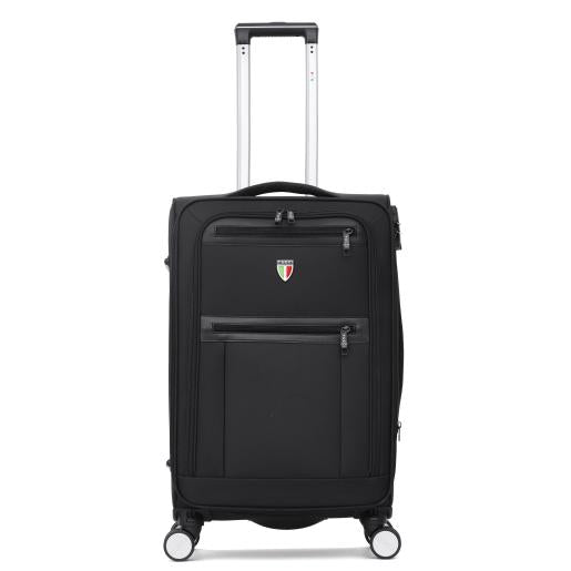 MALETA TURISTA 8 RUEDAS 24" NEGRO