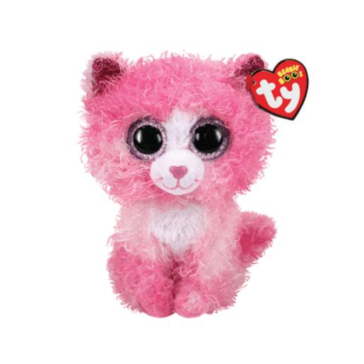 TY PELUCHE BEANIE BOOS REAGAN GATO ROSA