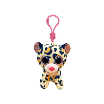 TY PLUSH CLIP BEANIE BOO BROWN LEOPARD