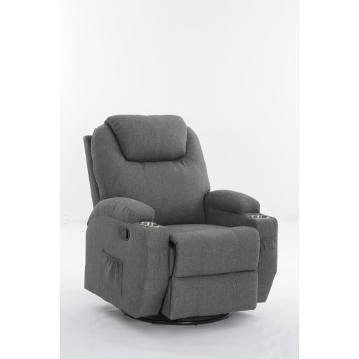 SILLON RECLINABLE/GLIDER GRIS