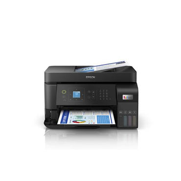 Impresora Epson LL05 negra, vista frontal, impresión de documentos