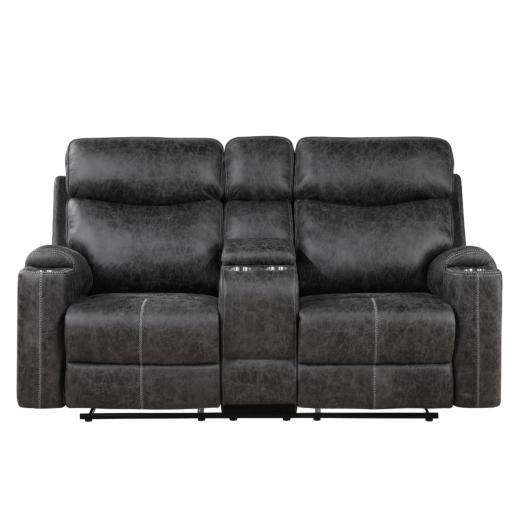 SILLON RECLINABLE 2 PERS. GRIS OSC.