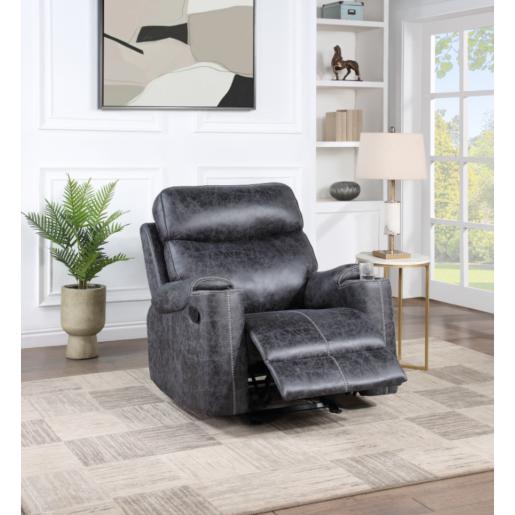 SILLON RECLINABLE GLIDER GRIS OSC.