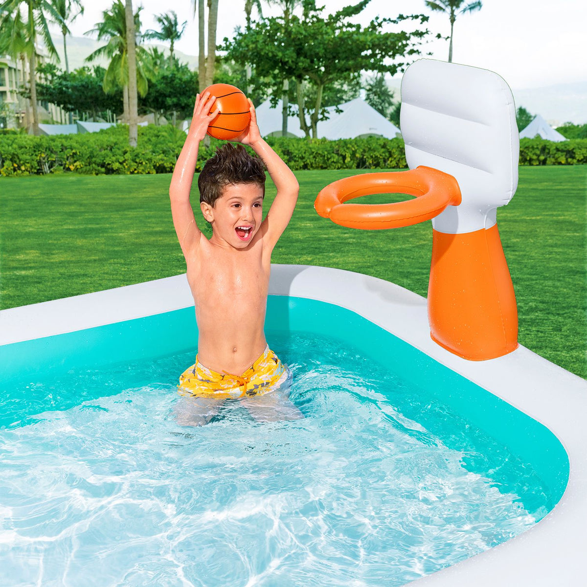 PISCINA INFLABLE CON ARO 2.51X1.68X1.02M