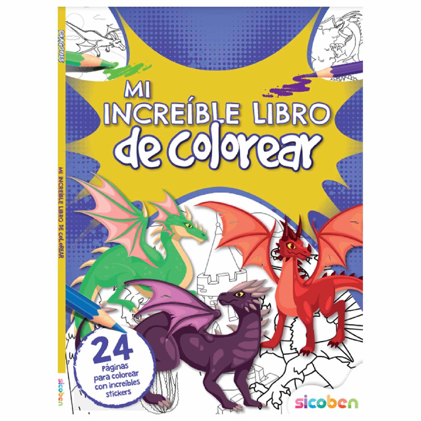 LIBRO DE COLOREAR DIS SURT 24 PGS C/STIC
