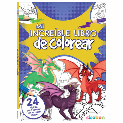 LIBRO DE COLOREAR DIS SURT 24 PGS C/STIC