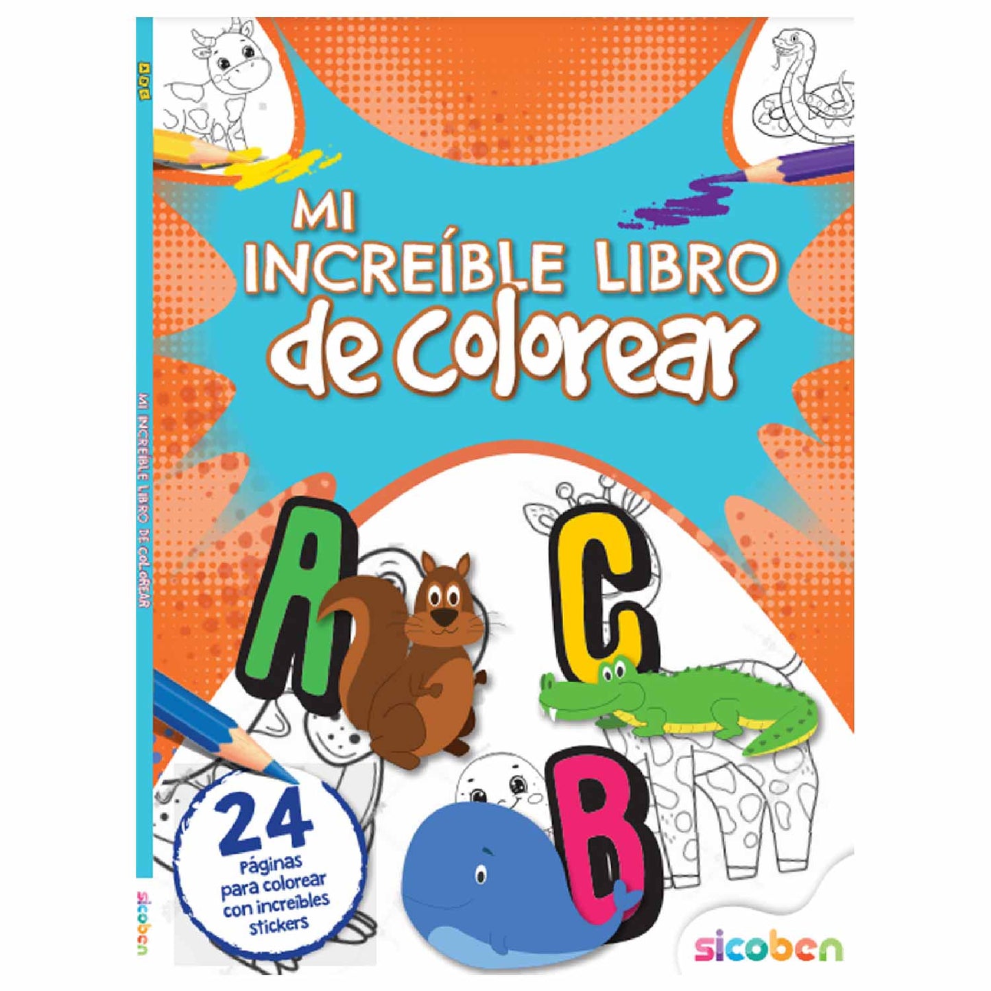LIBRO DE COLOREAR DIS SURT 24 PGS C/STIC
