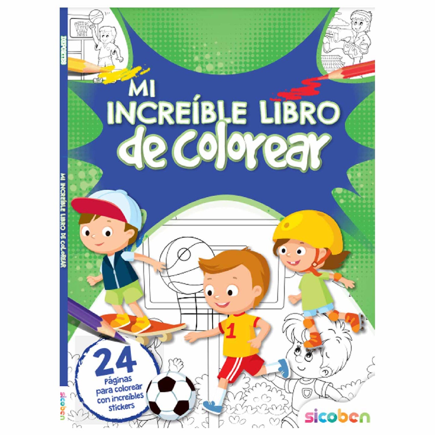 LIBRO DE COLOREAR DIS SURT 24 PGS C/STIC