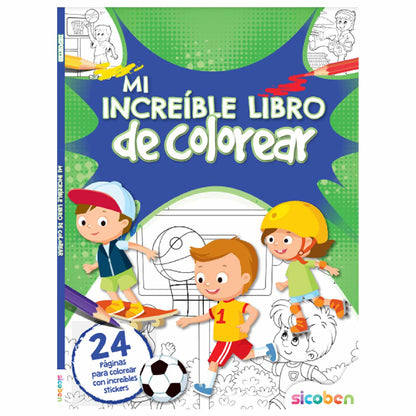 LIBRO DE COLOREAR DIS SURT 24 PGS C/STIC