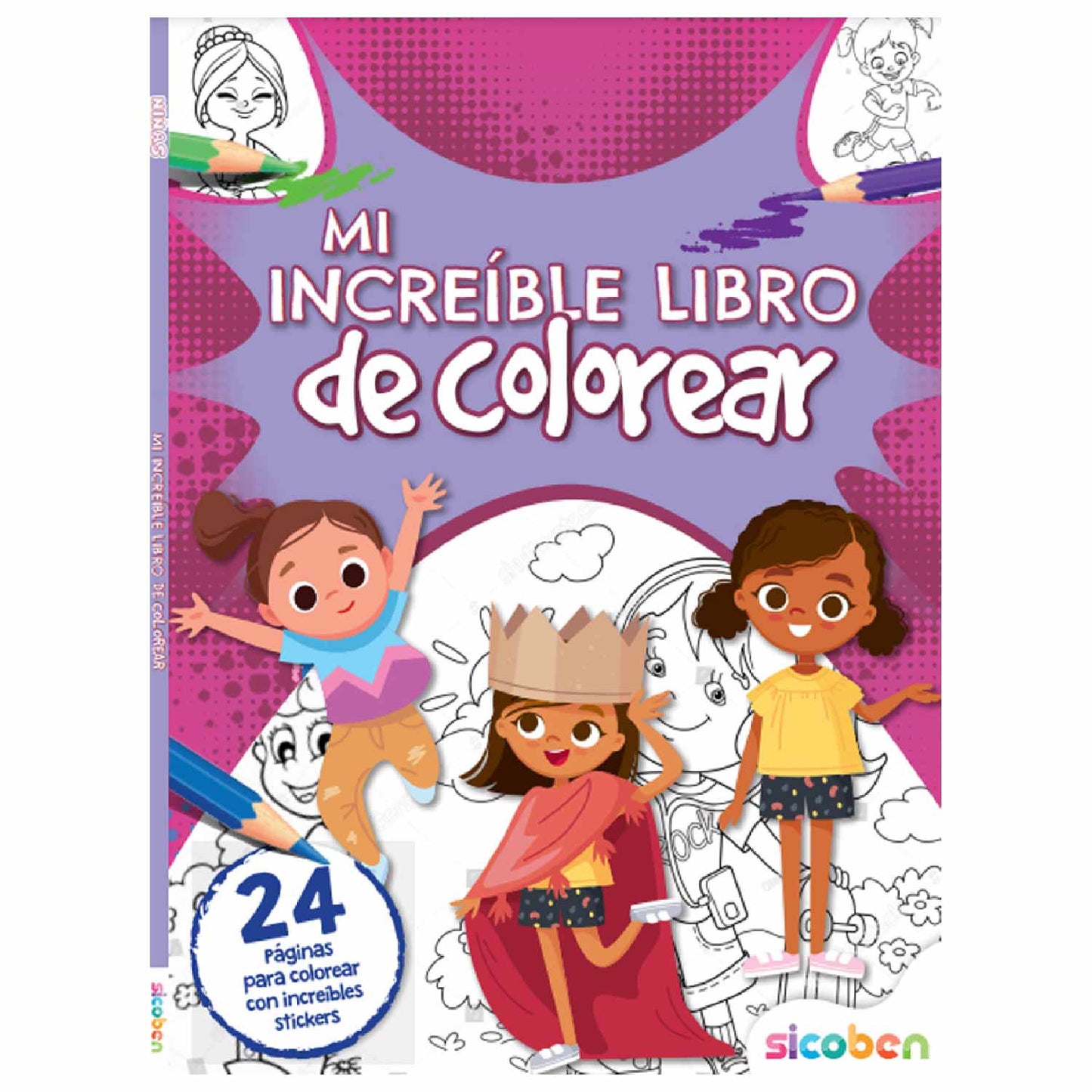 LIBRO DE COLOREAR DIS SURT 24 PGS C/STIC