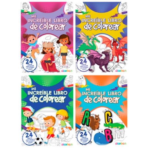 LIBRO DE COLOREAR DIS SURT 24 PGS C/STIC