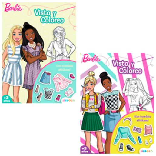 LIBRO VISTO Y COLOREO BARBIE 16 PGS/STIC