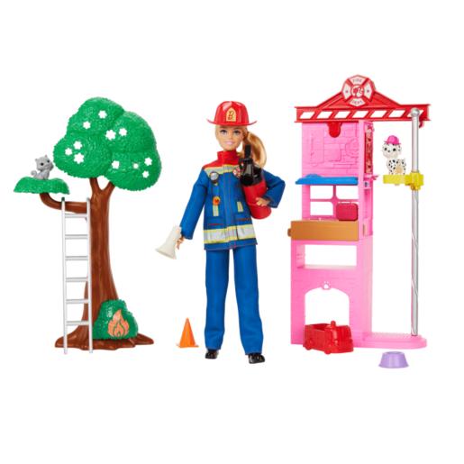 BARBIE PROFESIONES SET JUEGO BOMBERA RES