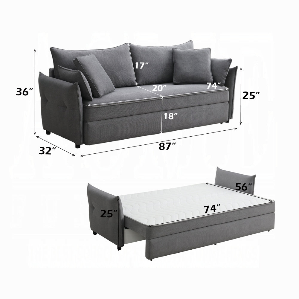 IRINA GREY SOFA WITH BED