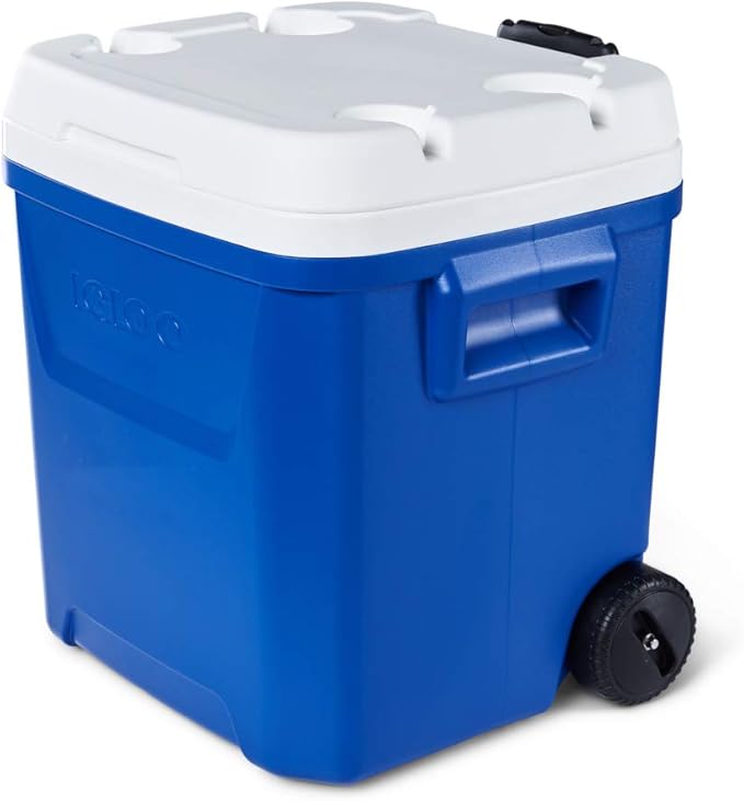 HIELERA INSULADA 60QT C/RUEDAS AZUL