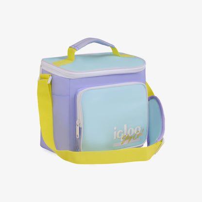 9QT PURPLE RETRO INSULATED LUNCHBOX