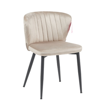 BEIGE DECORATIVE CHAIR.