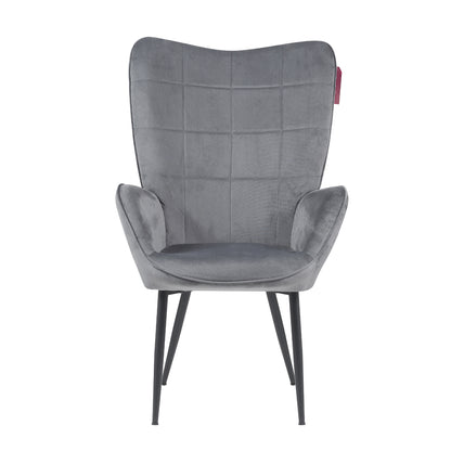 GREY DECORATIVE CHAIR.