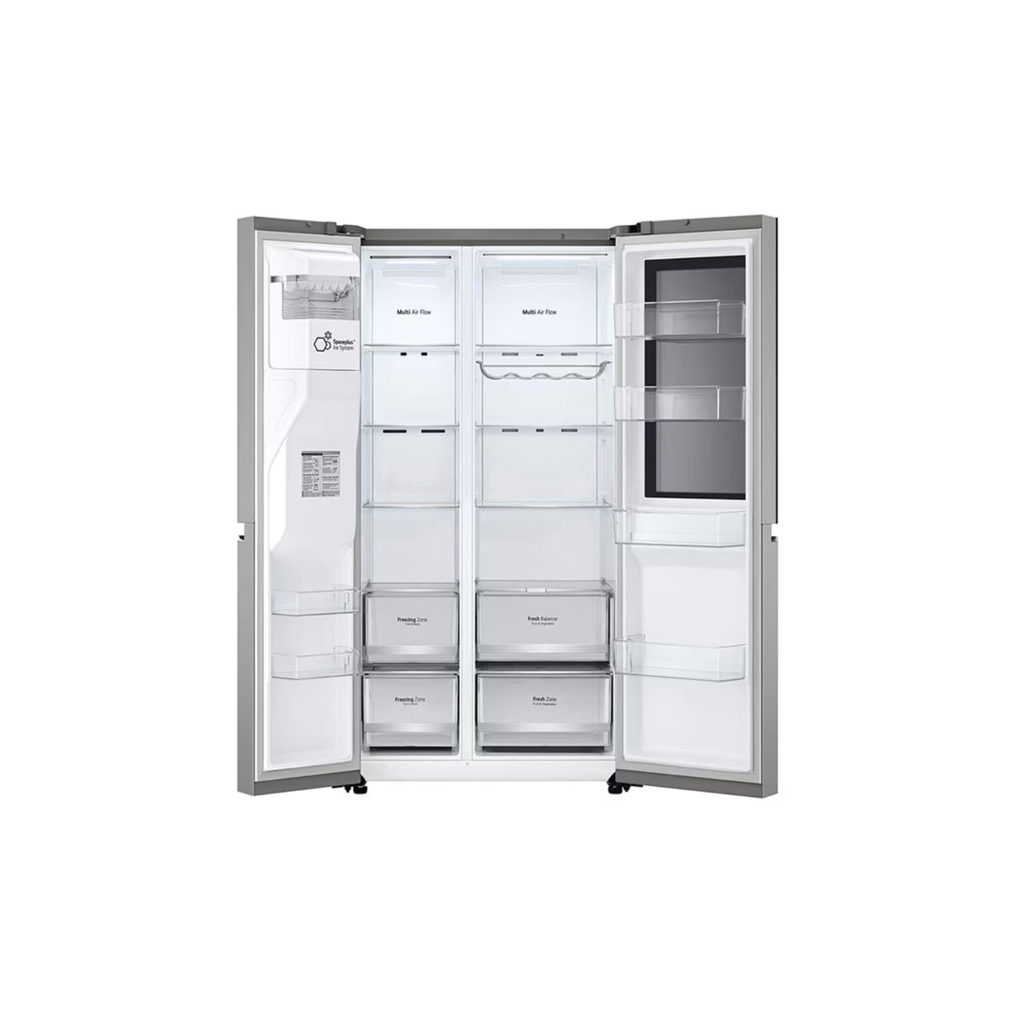 Refrigeradora Side By Side 22.4pᶟ (Net) / 24pᶟ (Gross) ThinQ™ InstaView™ Smart Inverter Silver