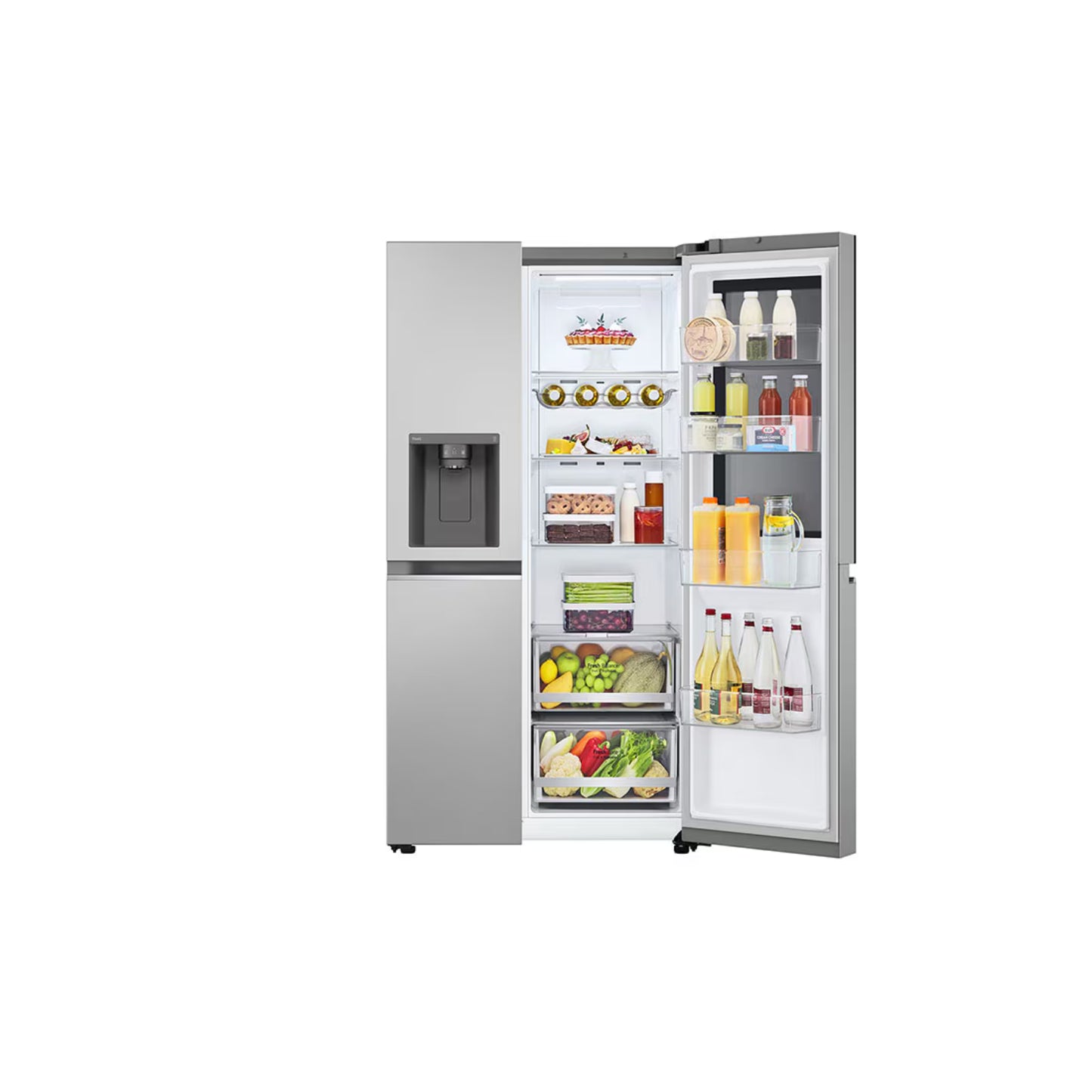Refrigeradora Side By Side 22.4pᶟ (Net) / 24pᶟ (Gross) ThinQ™ InstaView™ Smart Inverter Silver