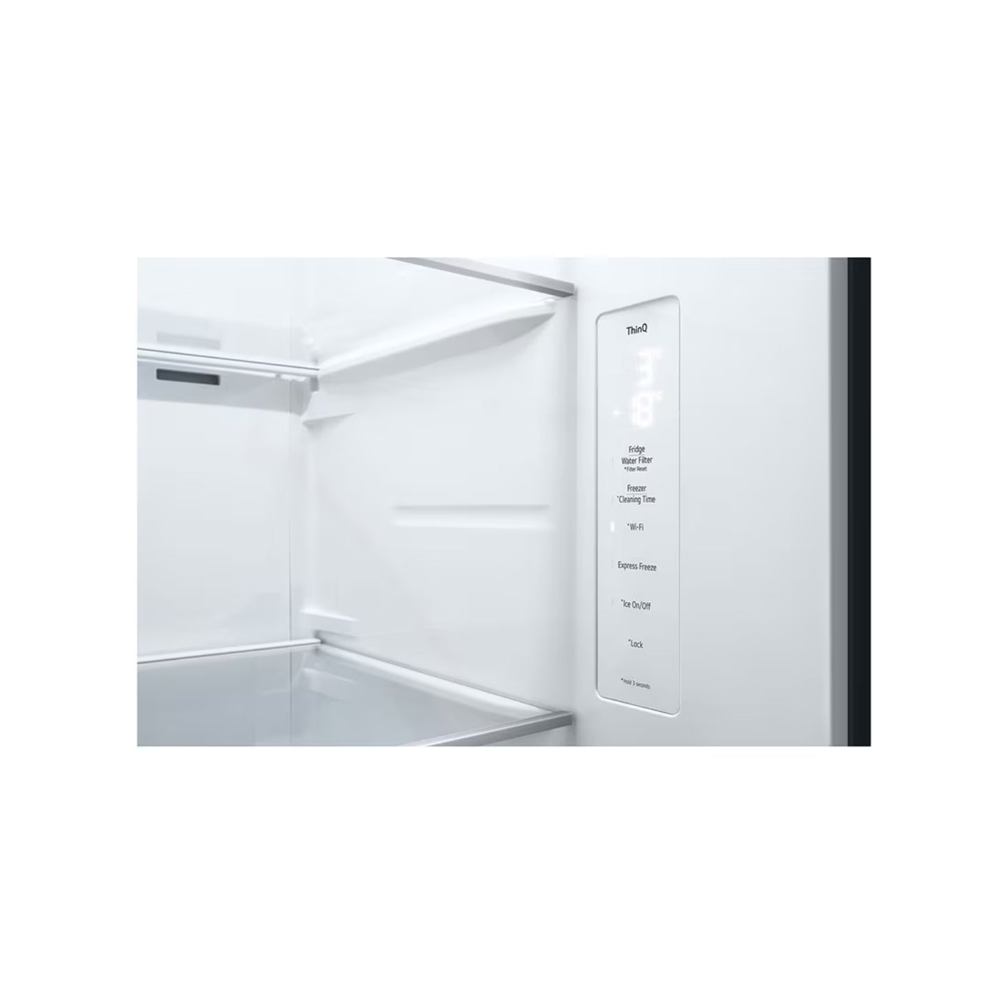 Refrigeradora Side By Side 22.4pᶟ (Net) / 24pᶟ (Gross) ThinQ™ InstaView™ Smart Inverter Silver