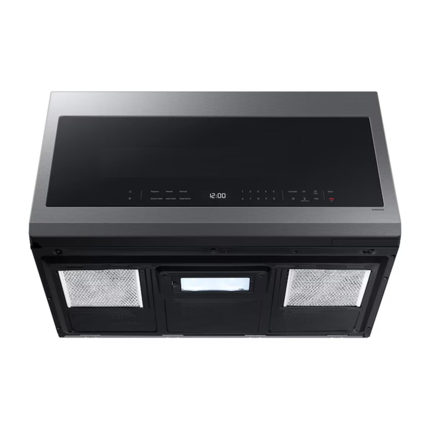 Microondas Samsung 2.1' OTR Digital 1000W Acero Inoxidable | Wi-Fi + Sensor Cook + Ventilación 400 CFM | ME21DG6300SRAA