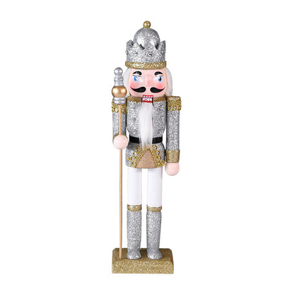 NAV. SILVER NUTCRACKER 30CM