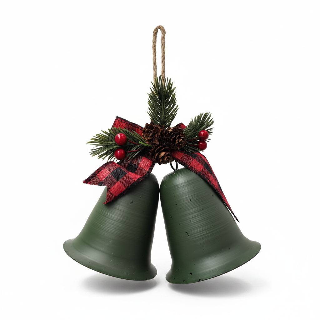 NAV. CAMPANAS METAL VERDE 24CM
