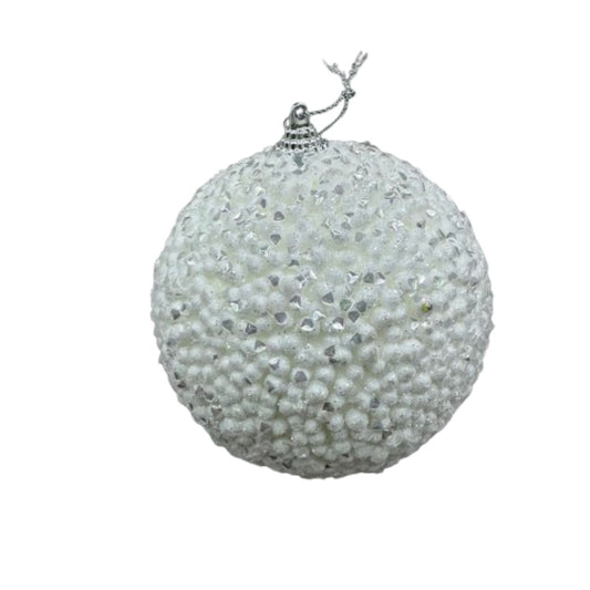 NAV. BALL SET2 10CM SNOW WHITE.