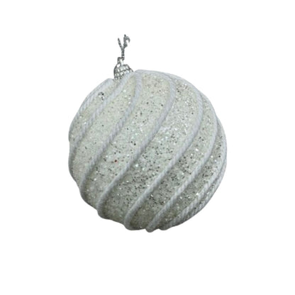NAV. BALL SET2 10CM WHITE WITH LINES