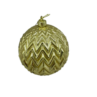 NAV. PELOTA SET2 10CM DORADO LINEAS