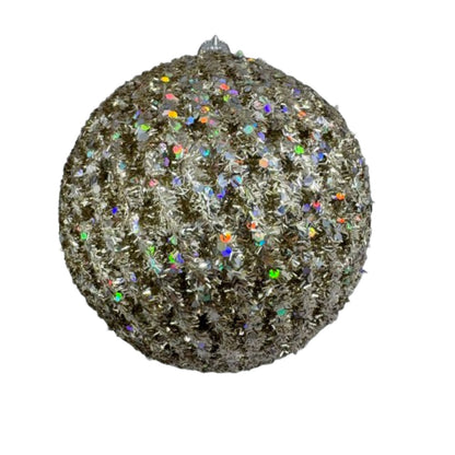 NAV. CHAMPAGNE BRAID BALL 15CM