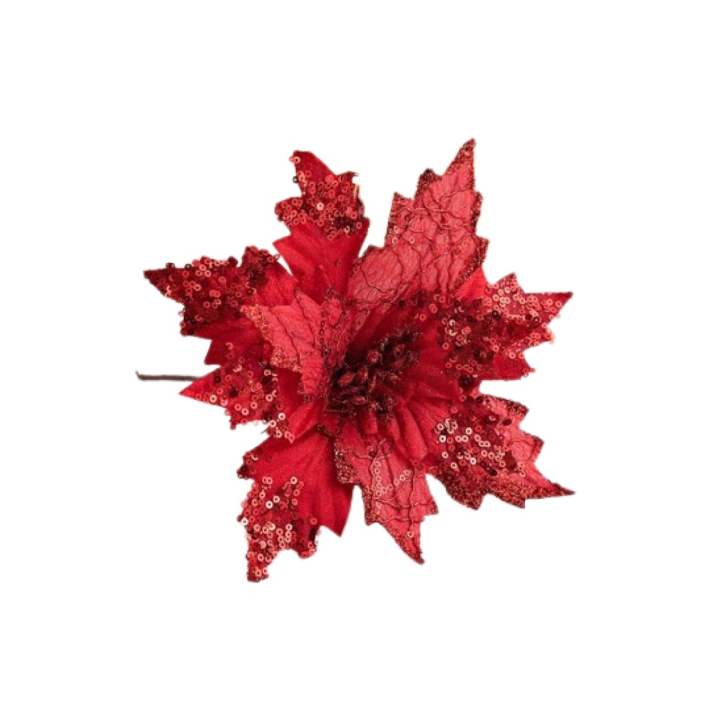 NAV. FLOR 33CM ROJO T/TERCIOPELO