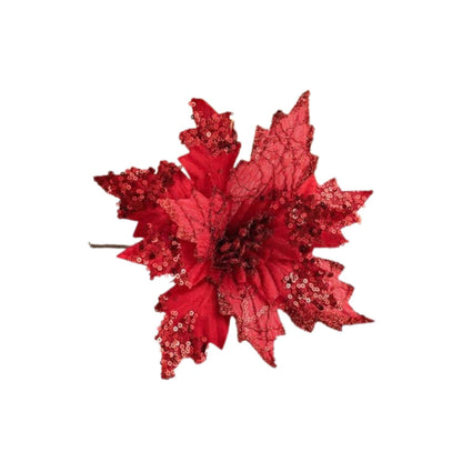 NAV. FLOR 33CM ROJO T/TERCIOPELO