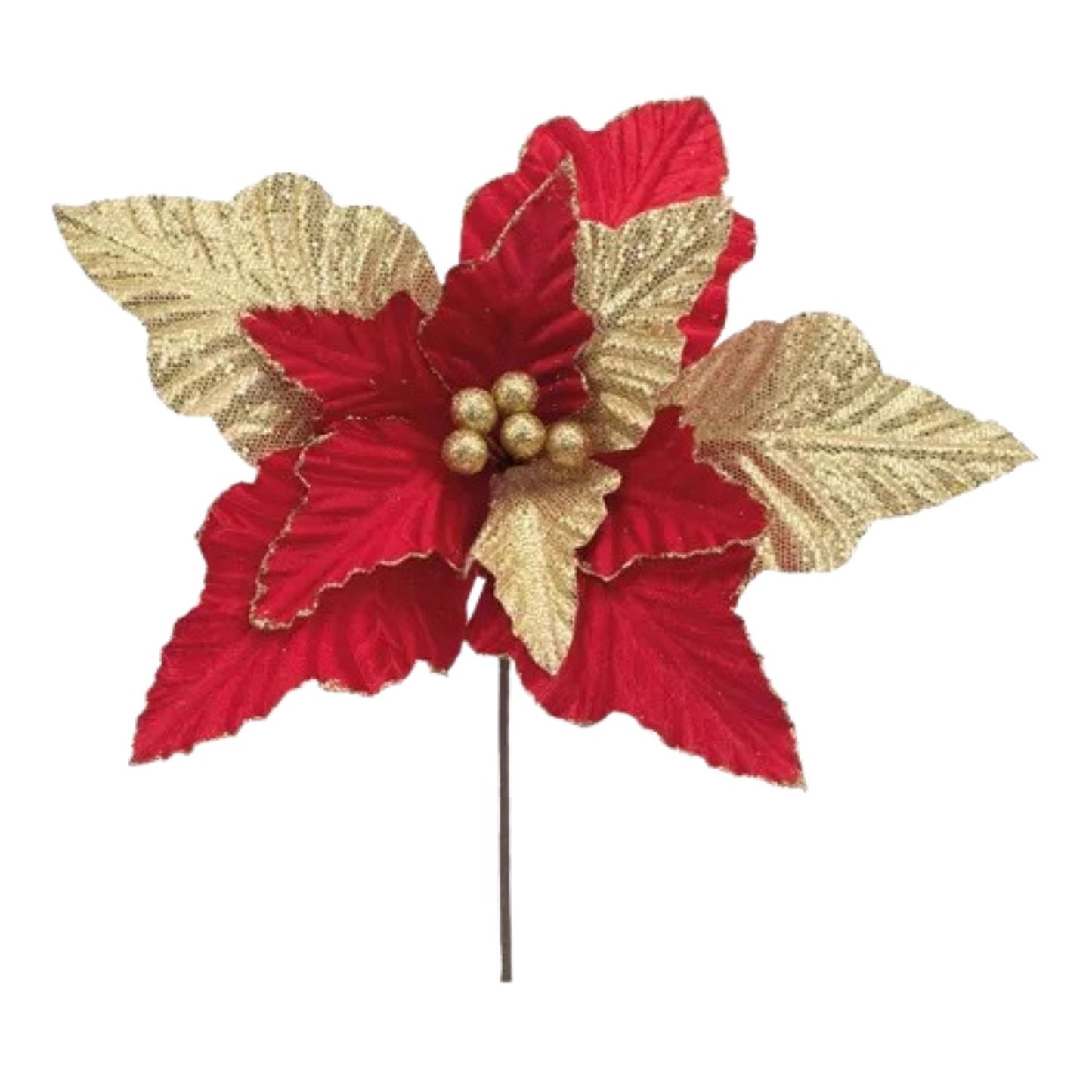 NAV. FLOR 28CM ROJO C/TEXTURAS