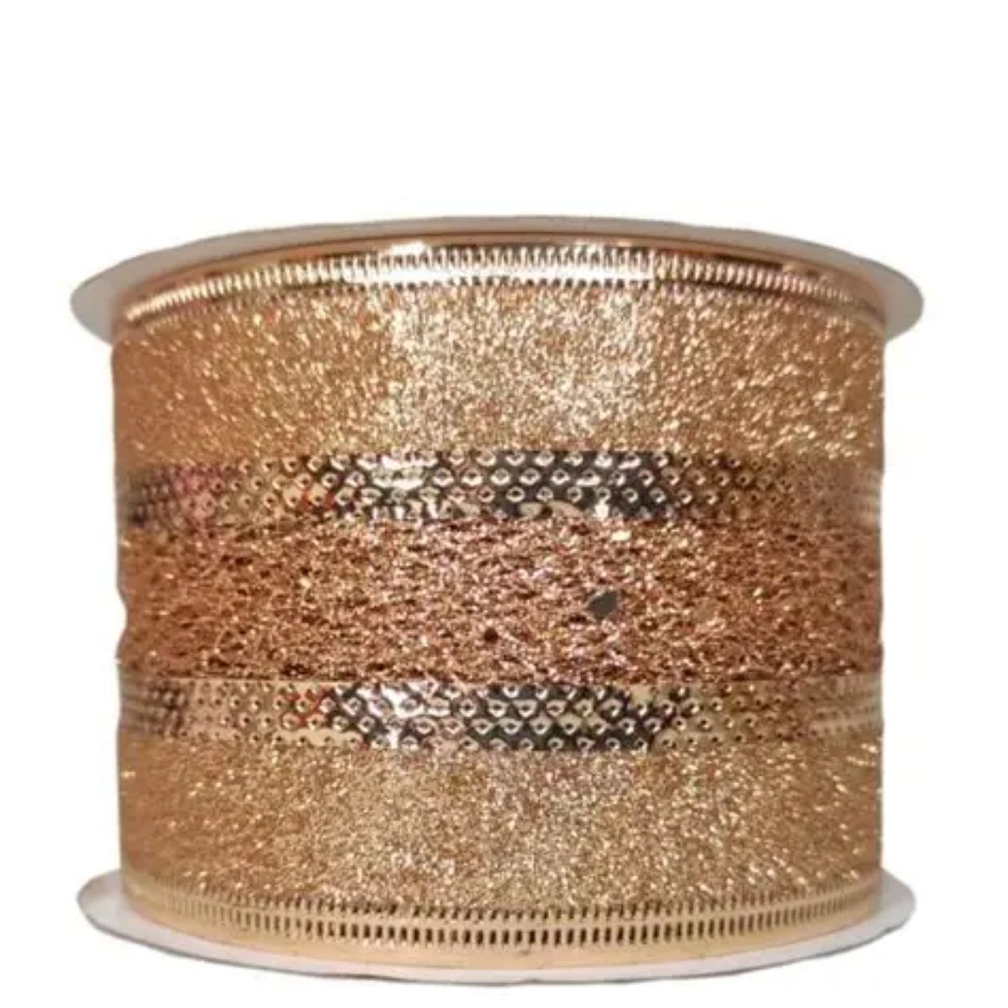 NAV. CINTA ARBOL 6CM CHAMPAGNE BRILLO