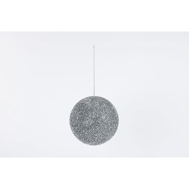 NAV. SILVER BALL 20CM JUMBO GLITTER