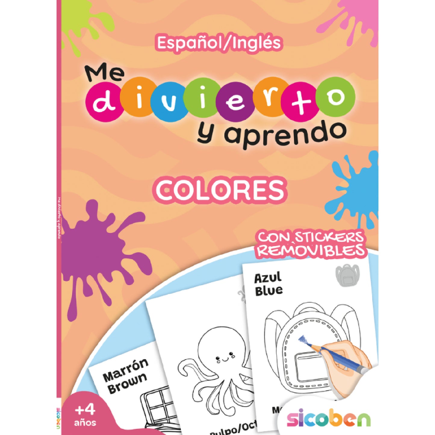 LIBRO ACTIV. DIVI. APREN. C/STICKERS SUR