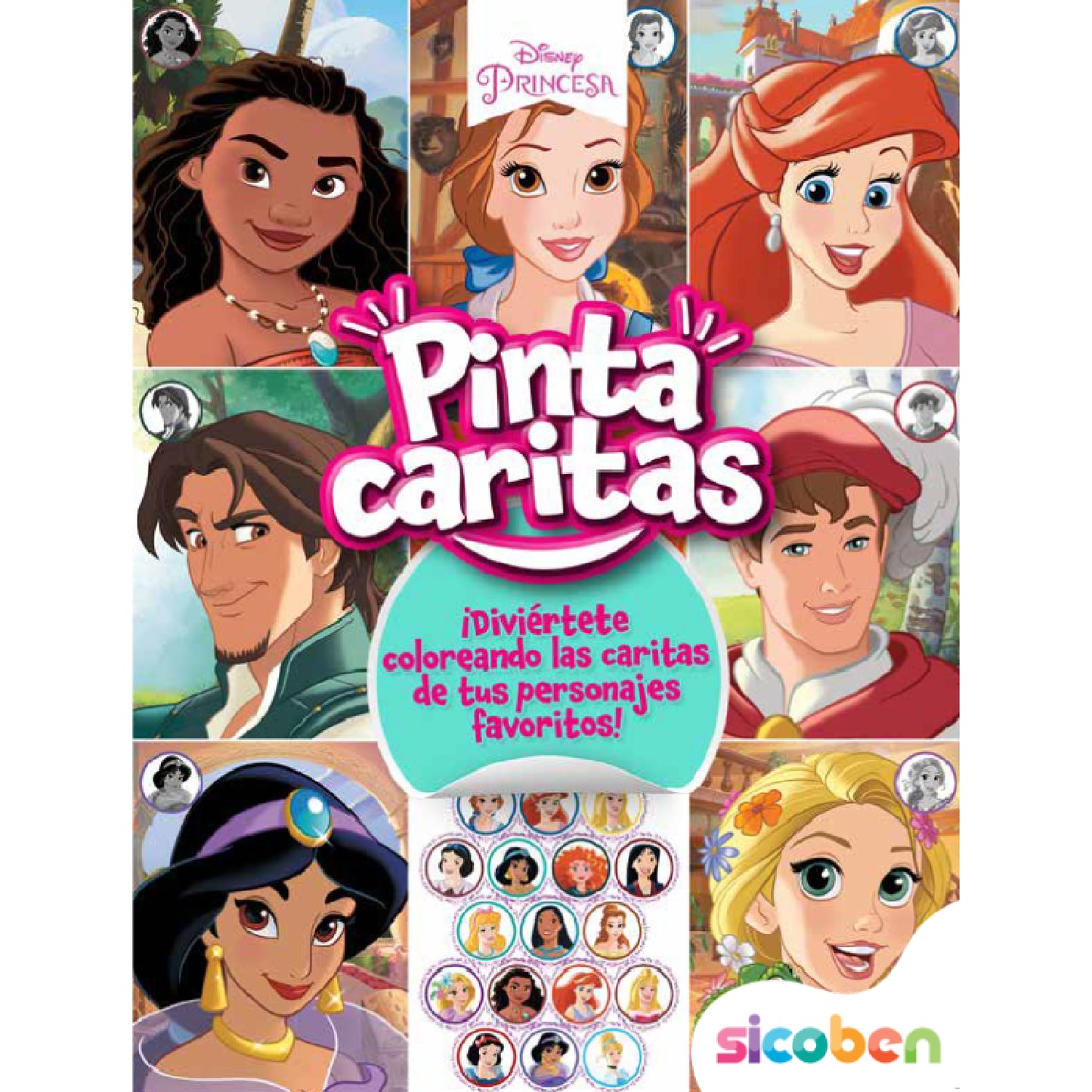 LIBRO COLOREAR PINTA CARITAS DISNEY SURT