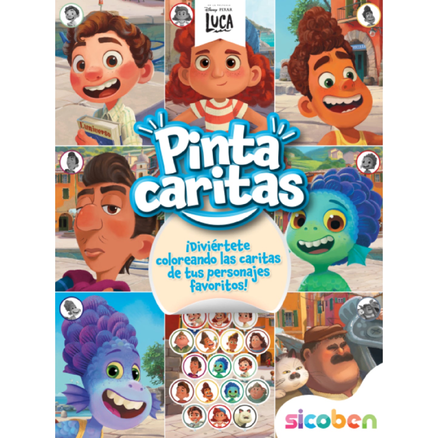 LIBRO COLOREAR PINTA CARITAS DISNEY SURT