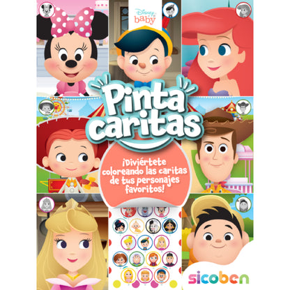 LIBRO COLOREAR PINTA CARITAS DISNEY SURT